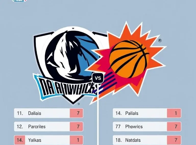 Classificações de Dallas Mavericks x Phoenix Suns