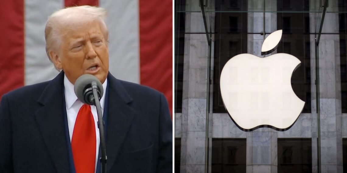 Donald Trump e a Apple/ Imagem-crédito: g1